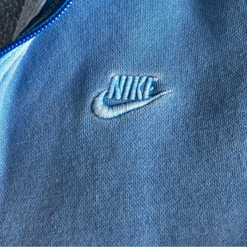 Nike Vintage 2000’s Quater Zip Up Light Faded Blue Sportswear Sweater - Picture 5 of 11